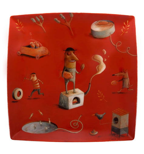 Vista Alegre 2I Square Plate By Joao Vaz Carvalho