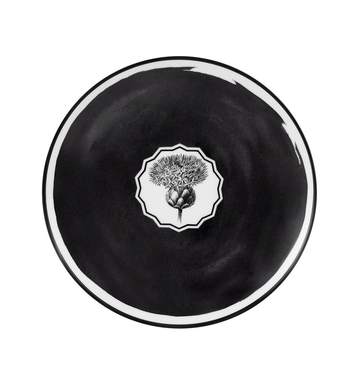 Vista Alegre Christian Lacroix - Herbariae Dessert Plate Black By Christian Lacroix
