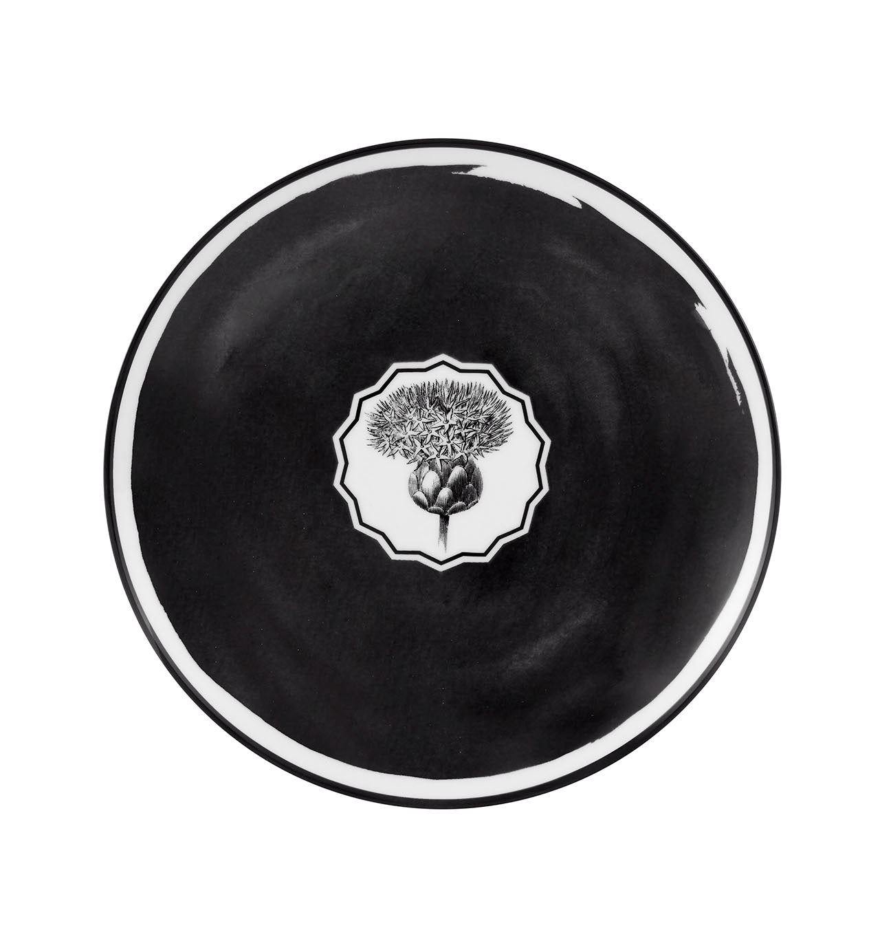 Vista Alegre Christian Lacroix - Herbariae Dessert Plate Black By Christian Lacroix