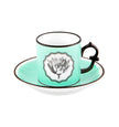 Vista Alegre Christian Lacroix - Herbariae Coffee Cup And Saucer Green By Christian Lacroix