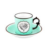 Vista Alegre Christian Lacroix - Herbariae Coffee Cup And Saucer Green By Christian Lacroix