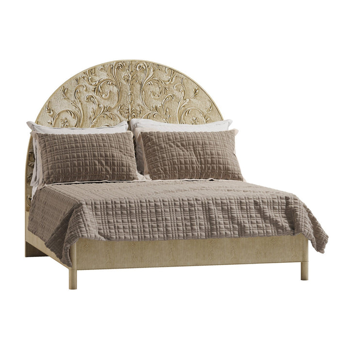 Jonathan Charles Moon Flower Carved Bed