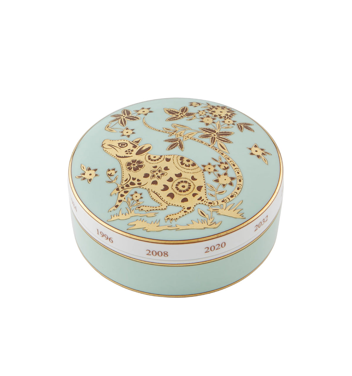 Vista Alegre Golden Large Round Box Rat