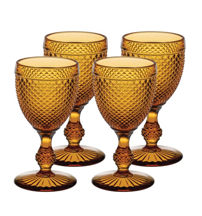 Vista Alegre Bicos Ambar Water Goblets Ambar - Set of 4