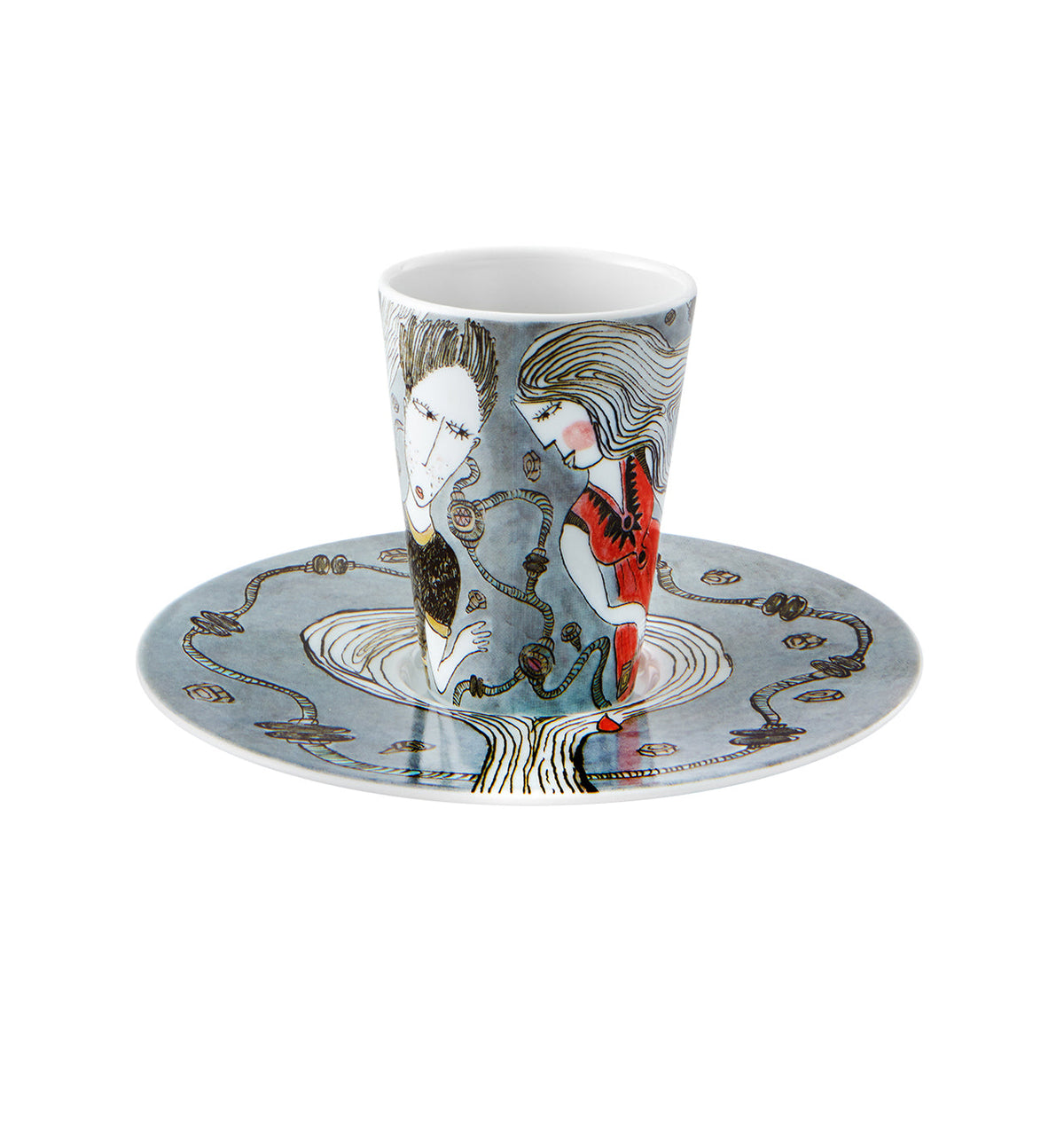 Vista Alegre Escape Goat Espresso cup and saucer XVII