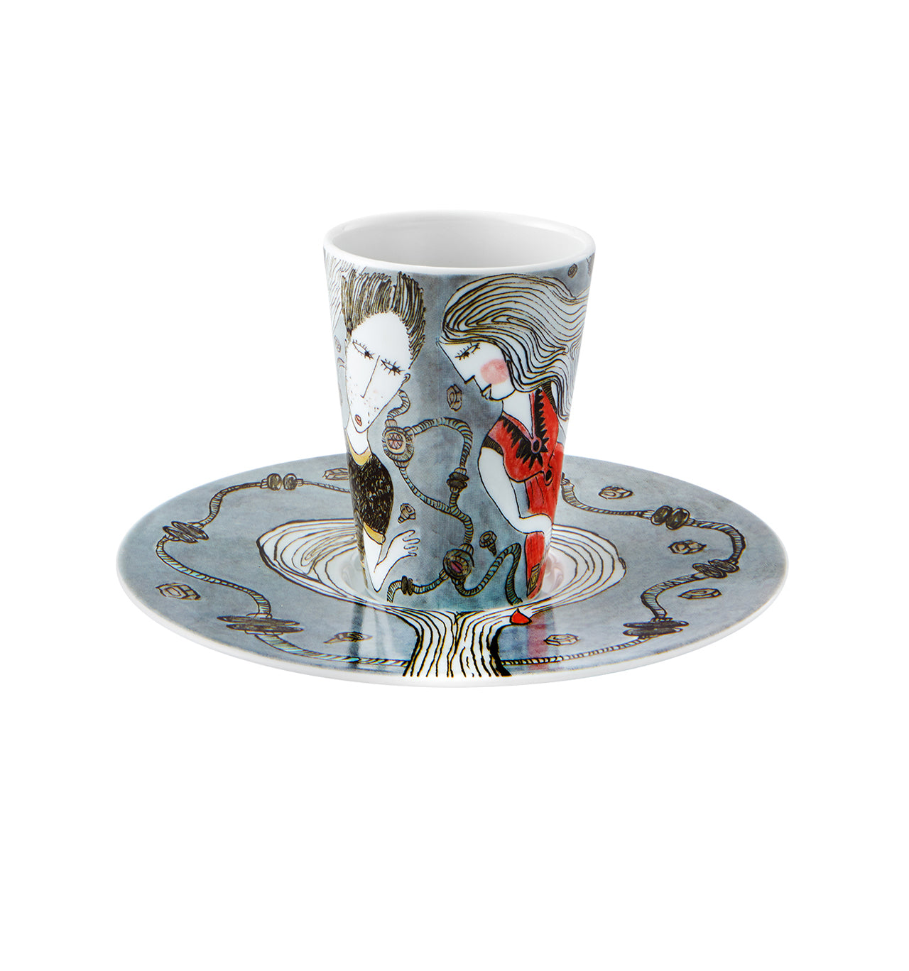Vista Alegre Escape Goat Espresso cup and saucer XVII