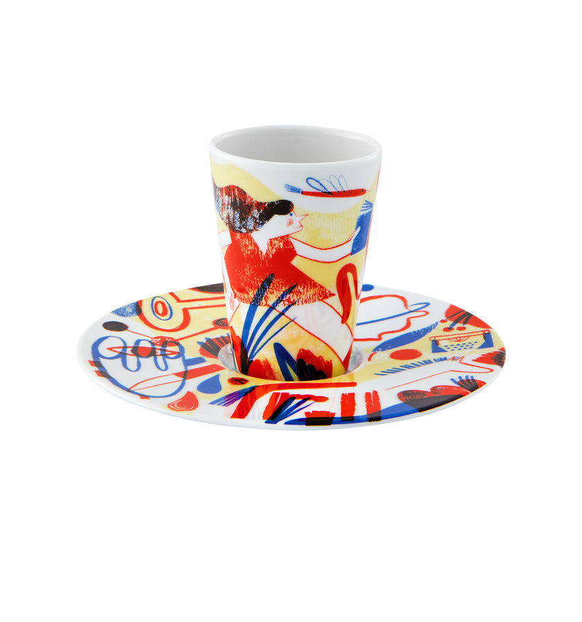 Vista Alegre Escape Goat Espresso cup and saucer XXXII