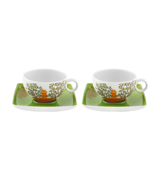 Vista Alegre Alma De Lisboa Tea Cup & Saucer - Set of 2