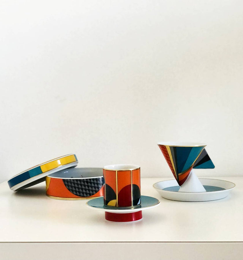 Vista Alegre Futurismo Espresso Cups And Saucers - Set of 4