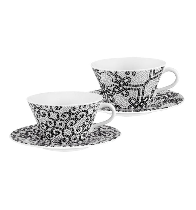 Vista Alegre Calcada Portuguesa Tea Cups & Saucers By Manoela Medeiros - Set of 2