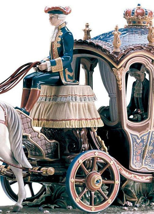 Lladro XVIIIth Century Coach Sculpture - Limited Edition