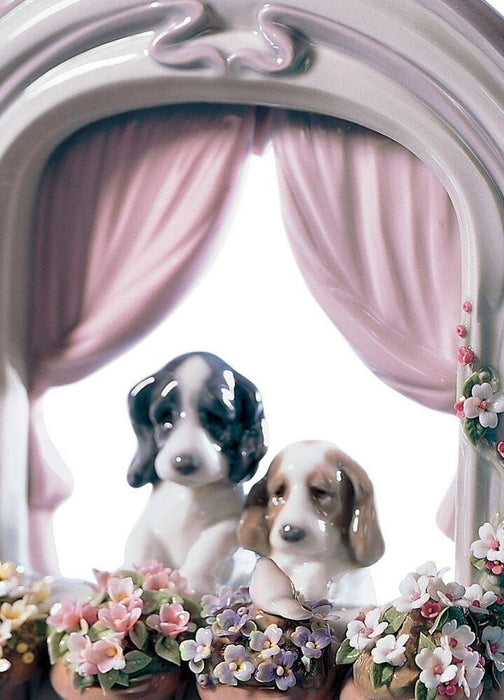 Lladro Please Come Home Dogs Figurine