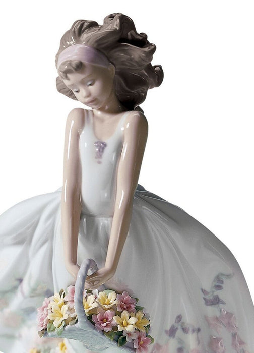 Lladro Wild Flowers Girl Figurine