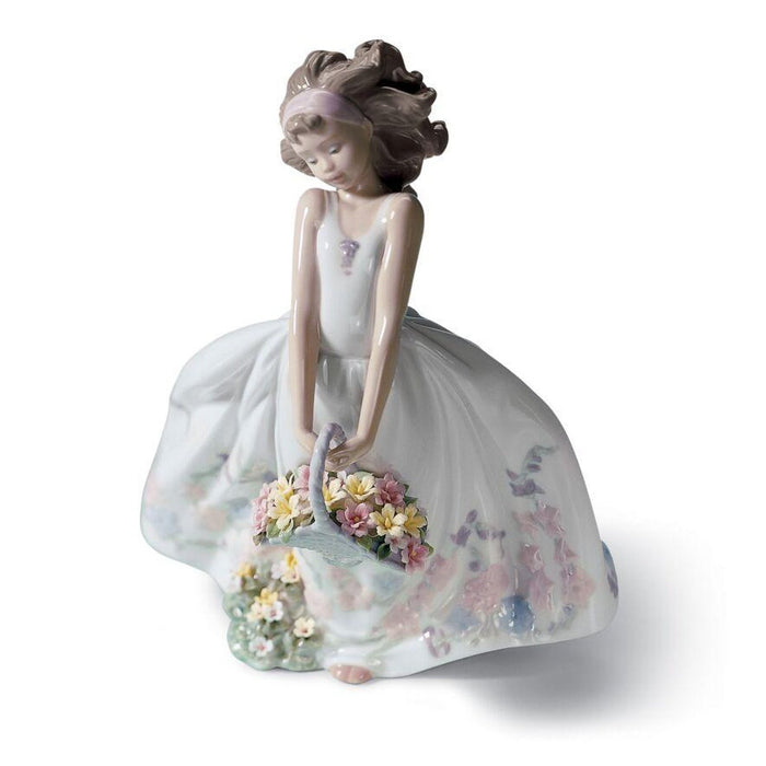 Lladro Wild Flowers Girl Figurine