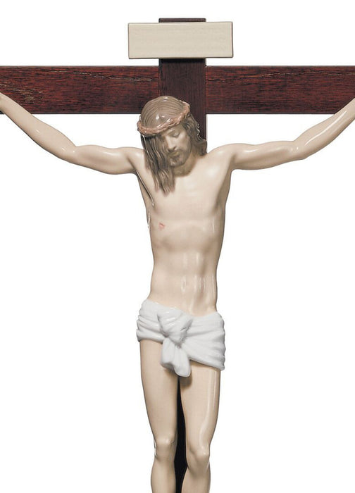 Lladro Our Savior Crucifix Figurine Tabletop