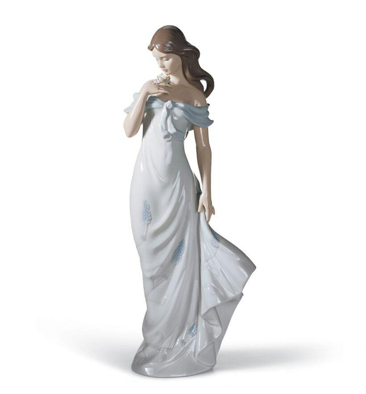 Lladro A Flower's Whisper Woman Figurine