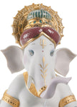 Lladro Veena Ganesha Figurine