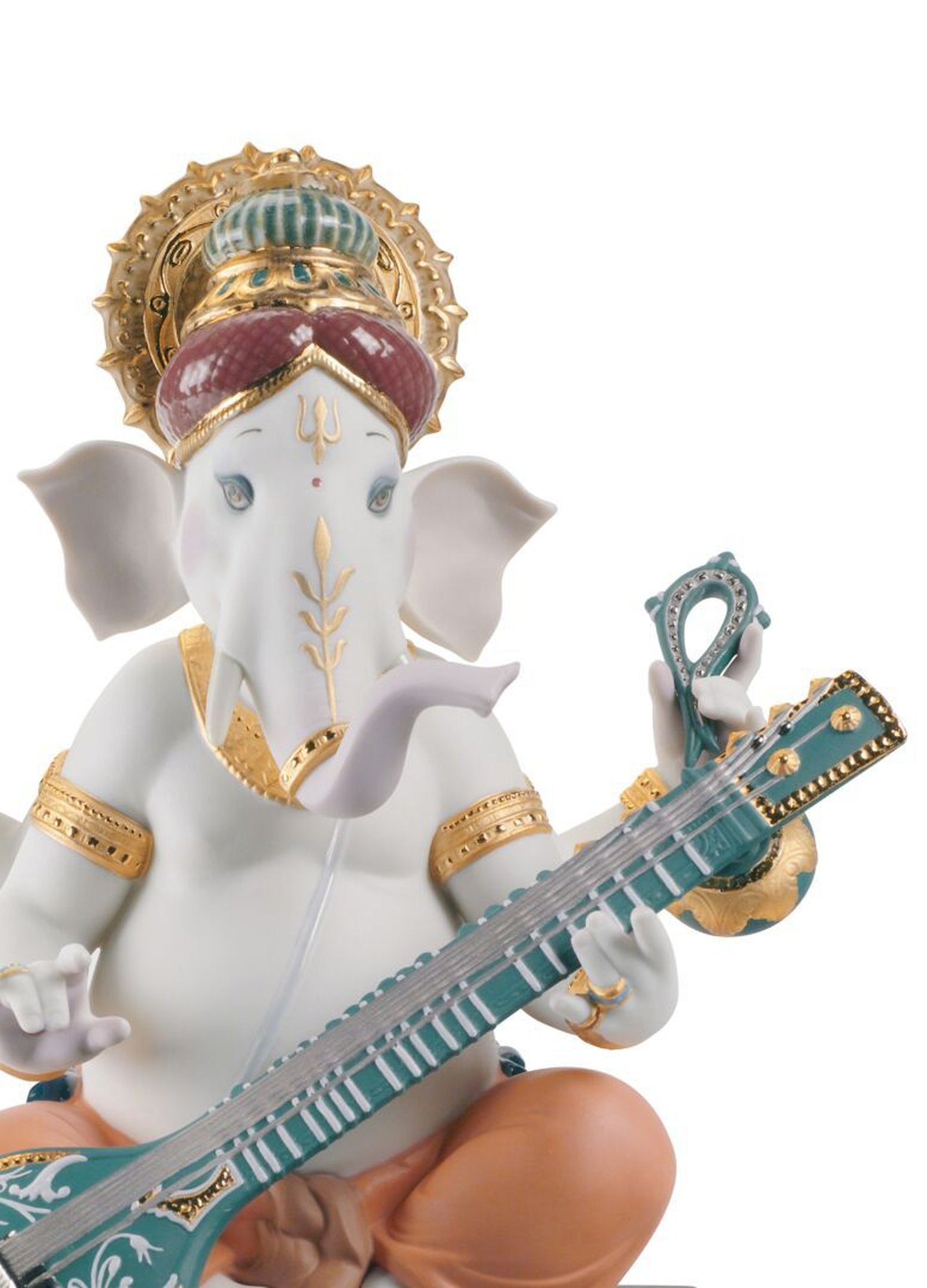 Lladro Veena Ganesha Figurine