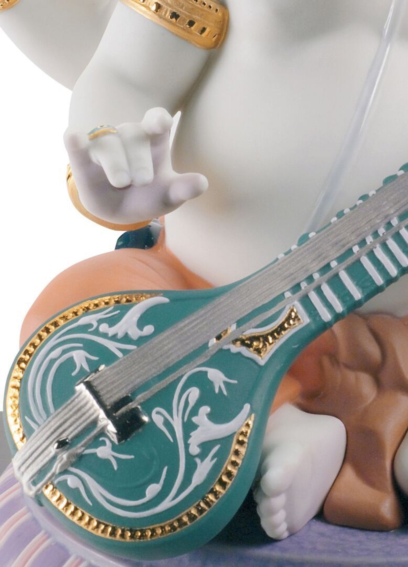 Lladro Veena Ganesha Figurine