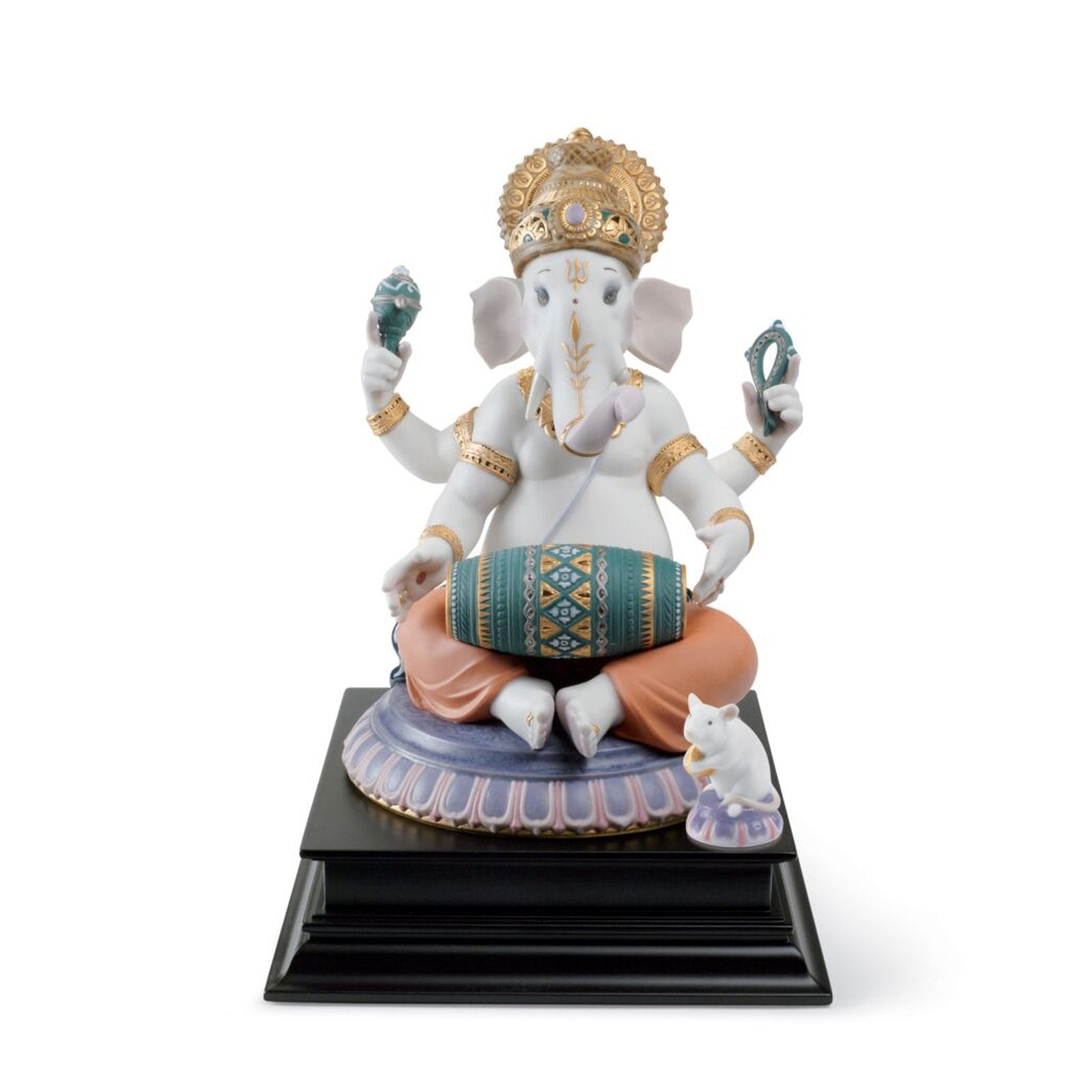 Lladro Mridangam Ganesha Figurine