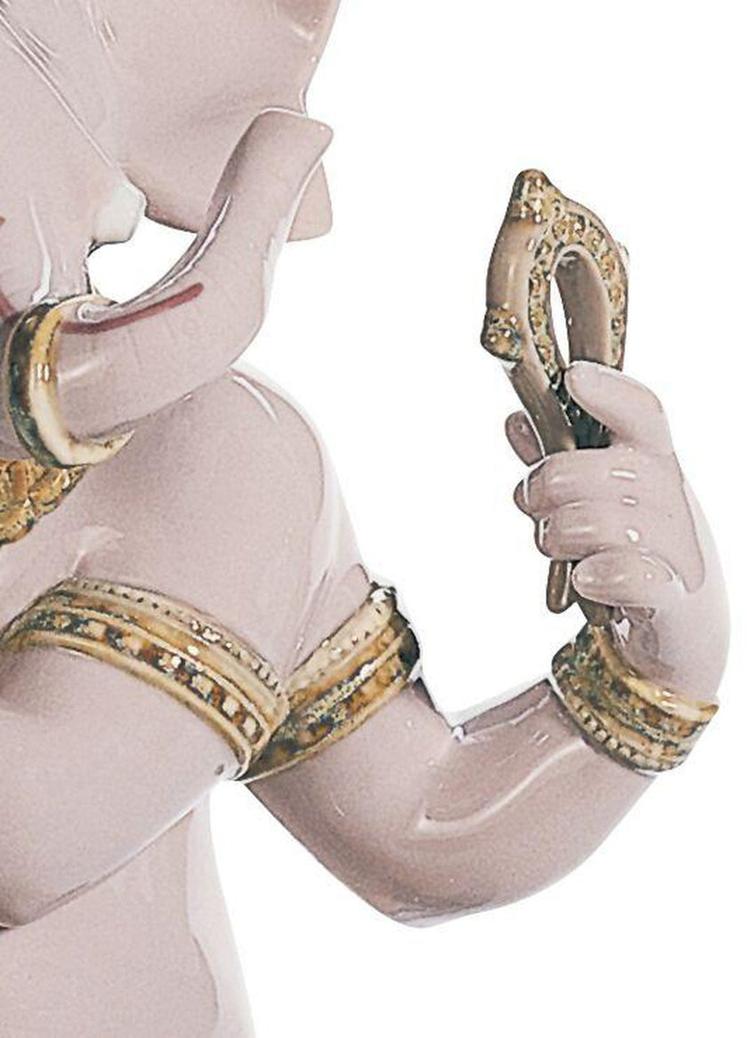 Lladro Bansuri Ganesha Figurine