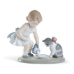 Lladro Kitty's Breakfast Time Figurine
