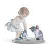 Lladro Kitty's Breakfast Time Figurine