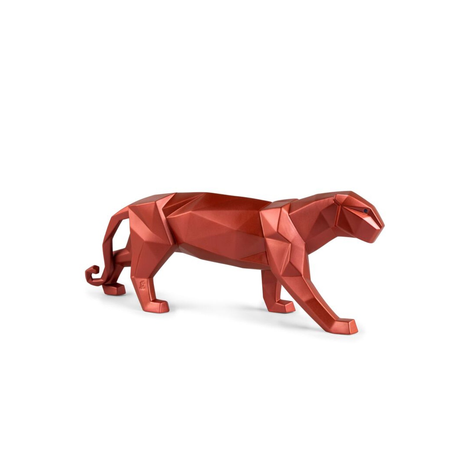 Lladro Panther Figurine Metallic Red