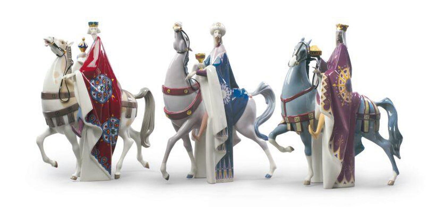 Lladro Kings Melchior, Gaspar and Balthasar Sculpture - Limited Edition