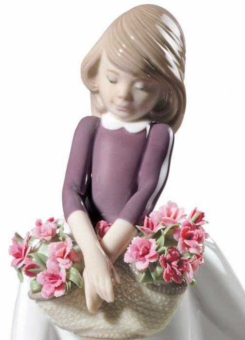 Lladro May Flowers Girl Figurine