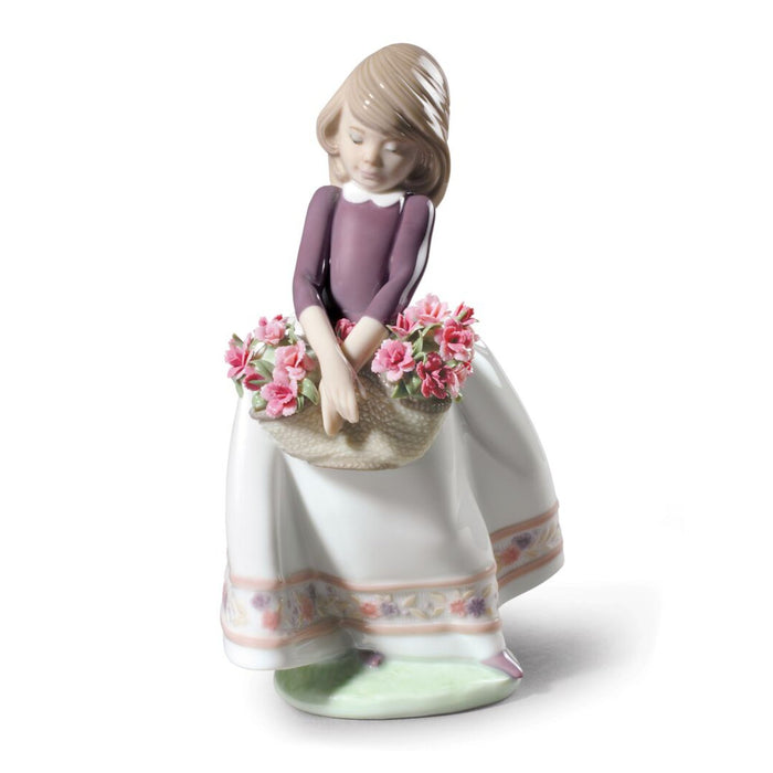 Lladro May Flowers Girl Figurine