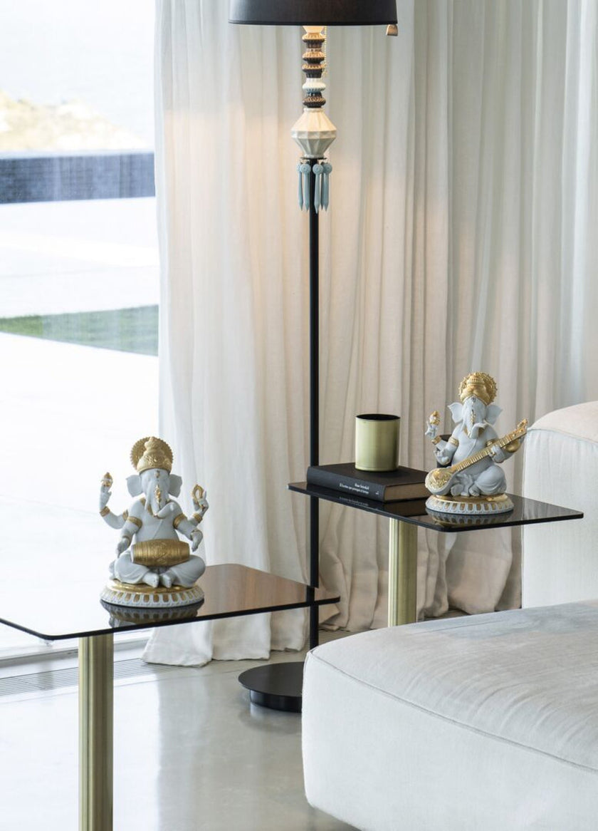 Lladro Veena Ganesha Figurine