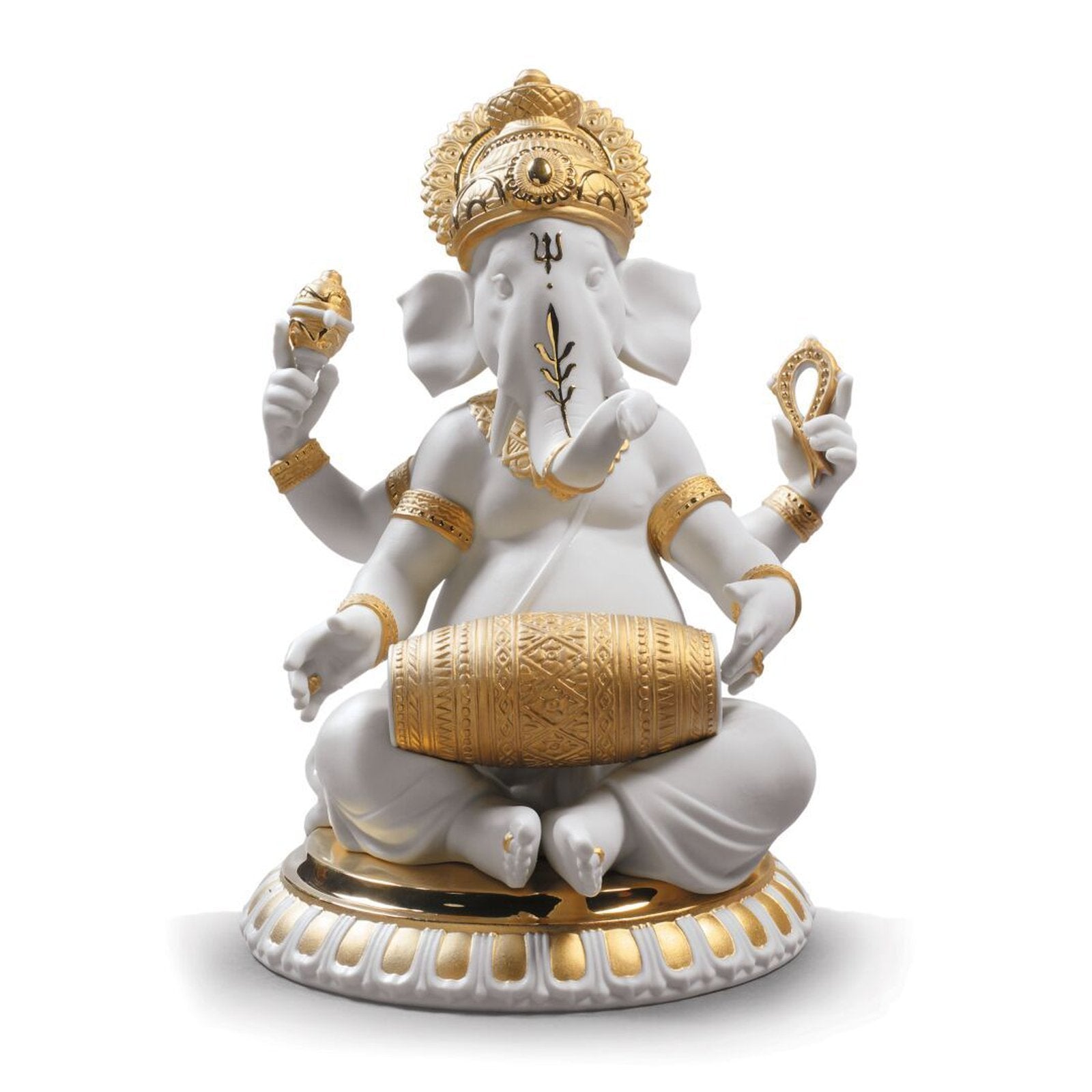 Lladro Mridangam Ganesha Figurine