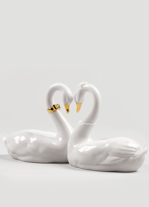 Lladro Endless Love Swans Figurine