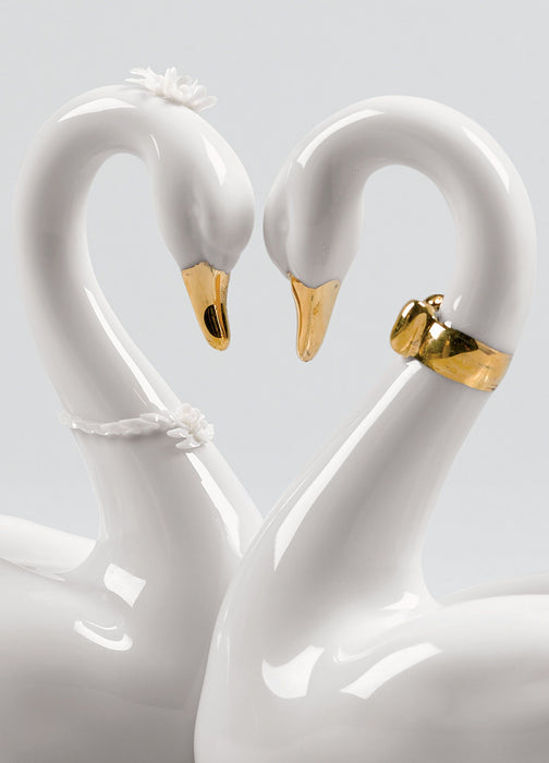 Lladro Endless Love Swans Figurine