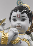 Lladro Krishna on Leaf Figurine