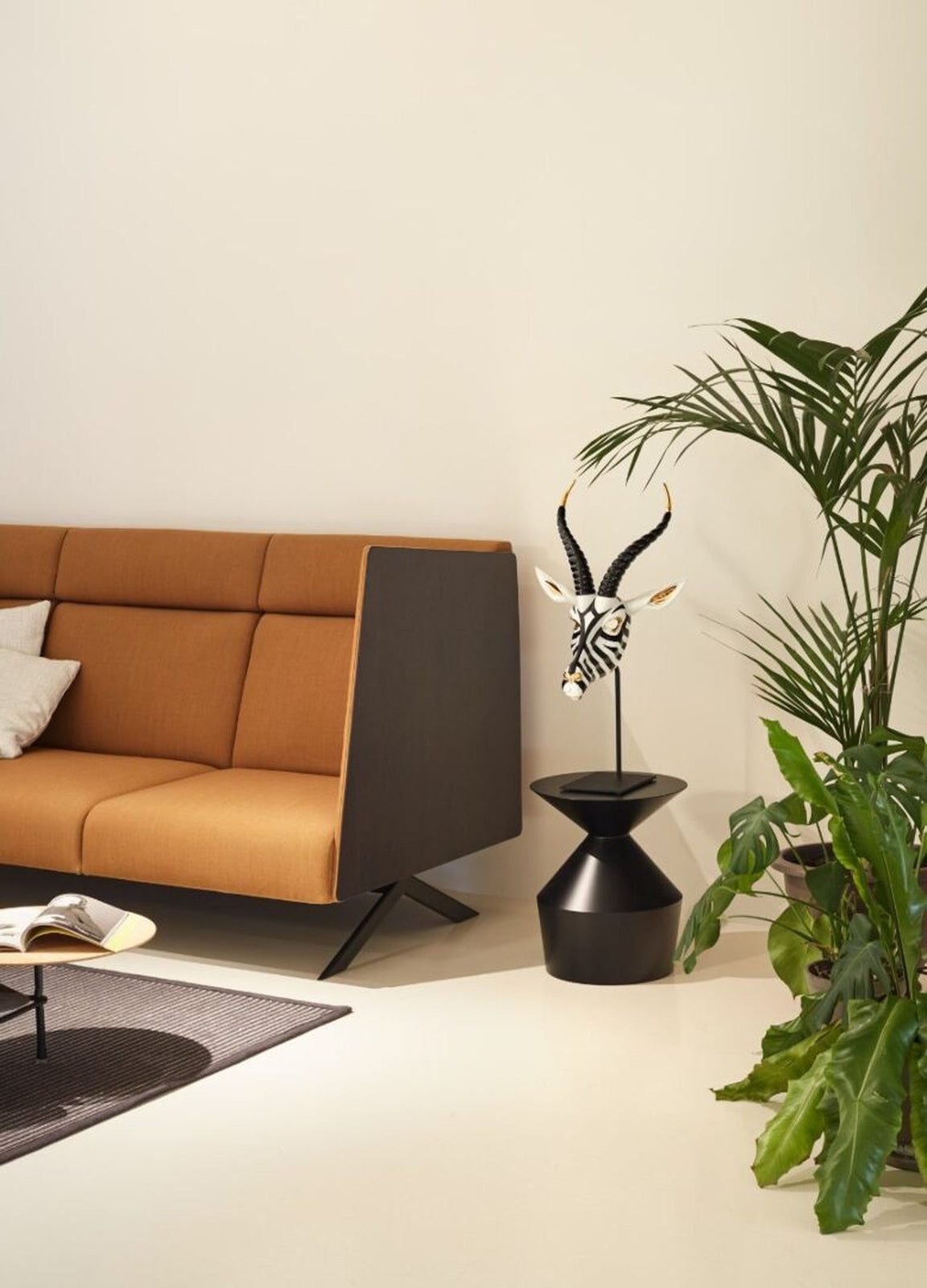 Lladro Antelope Mask Black and Gold