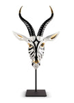 Lladro Antelope Mask Black and Gold