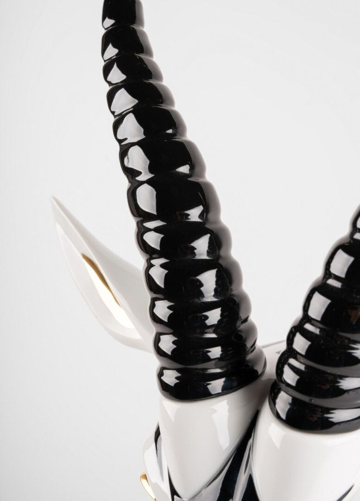 Lladro Antelope Mask Black and Gold