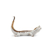 Lladro Crocodile Figurine White and Copper