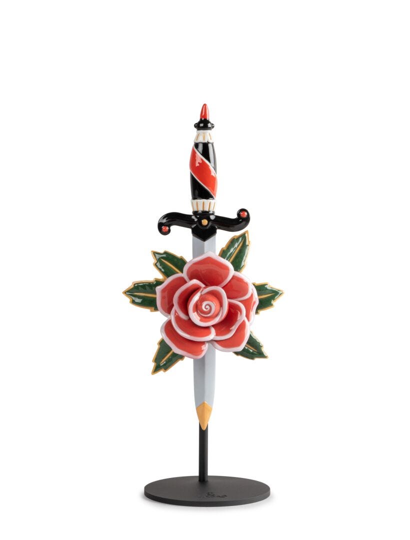 Lladro Dagger And Rose