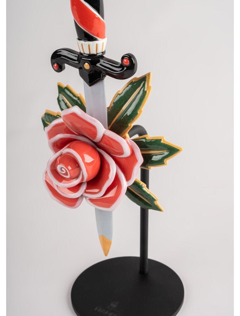 Lladro Dagger And Rose