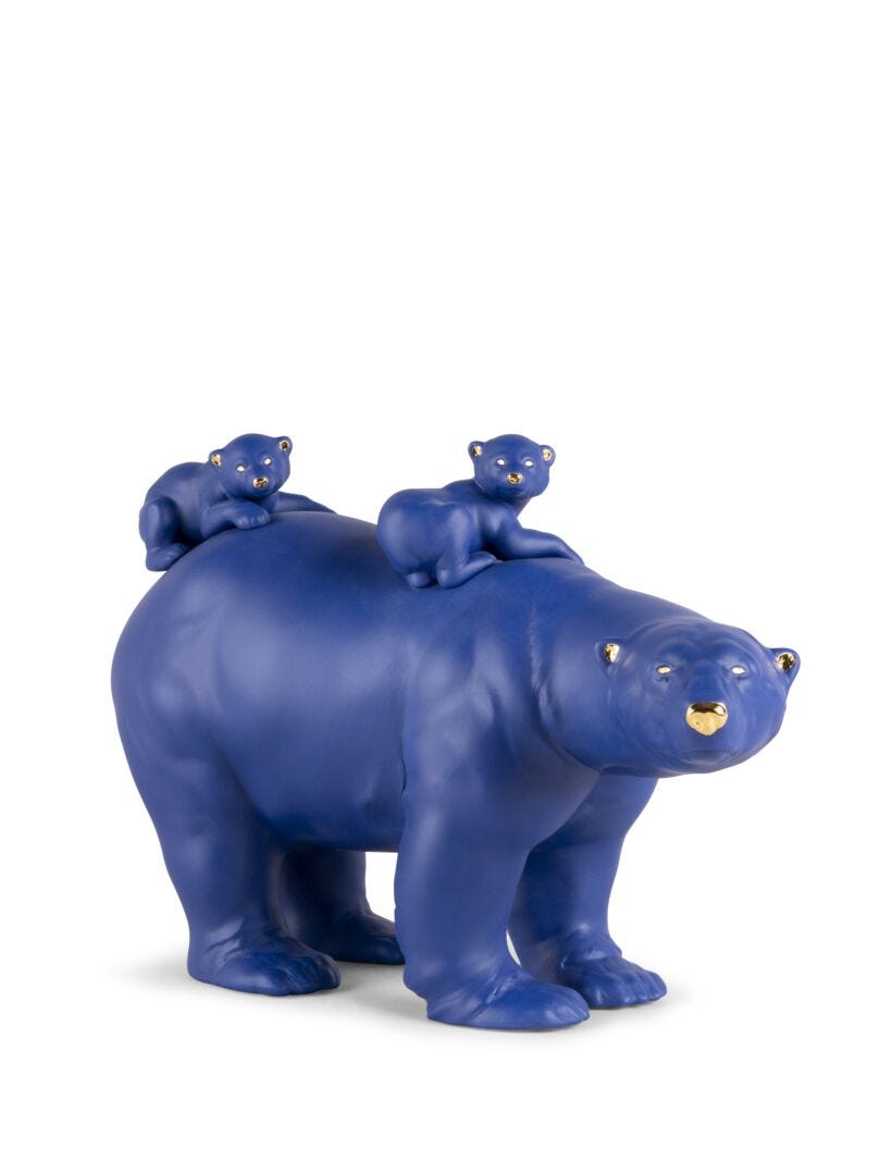 Lladro Mummy Bear And Babies