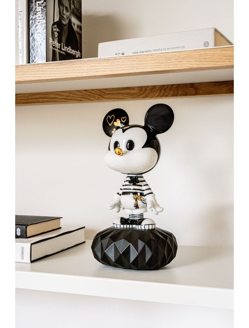 Lladro Mickey In Black And White