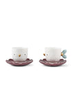 Lladro Set Of 2 Cups And Saucers Kawki