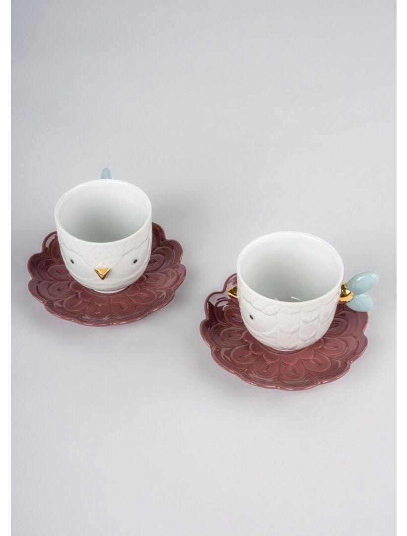 Lladro Set Of 2 Cups And Saucers Kawki