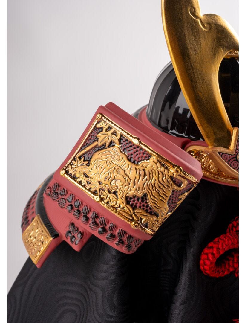 Lladro Samurai Helmet (Tiger And Dragon)