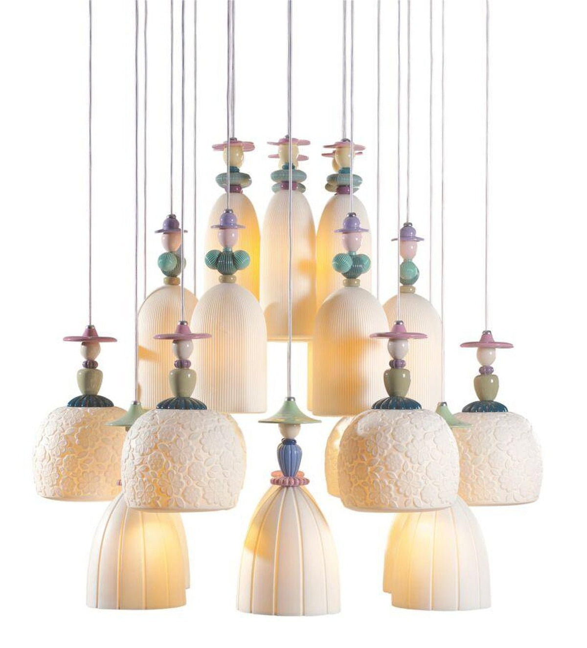 Lladro Mademoiselle 24 Lights Strolling Through Blossoms Chandelier (US)