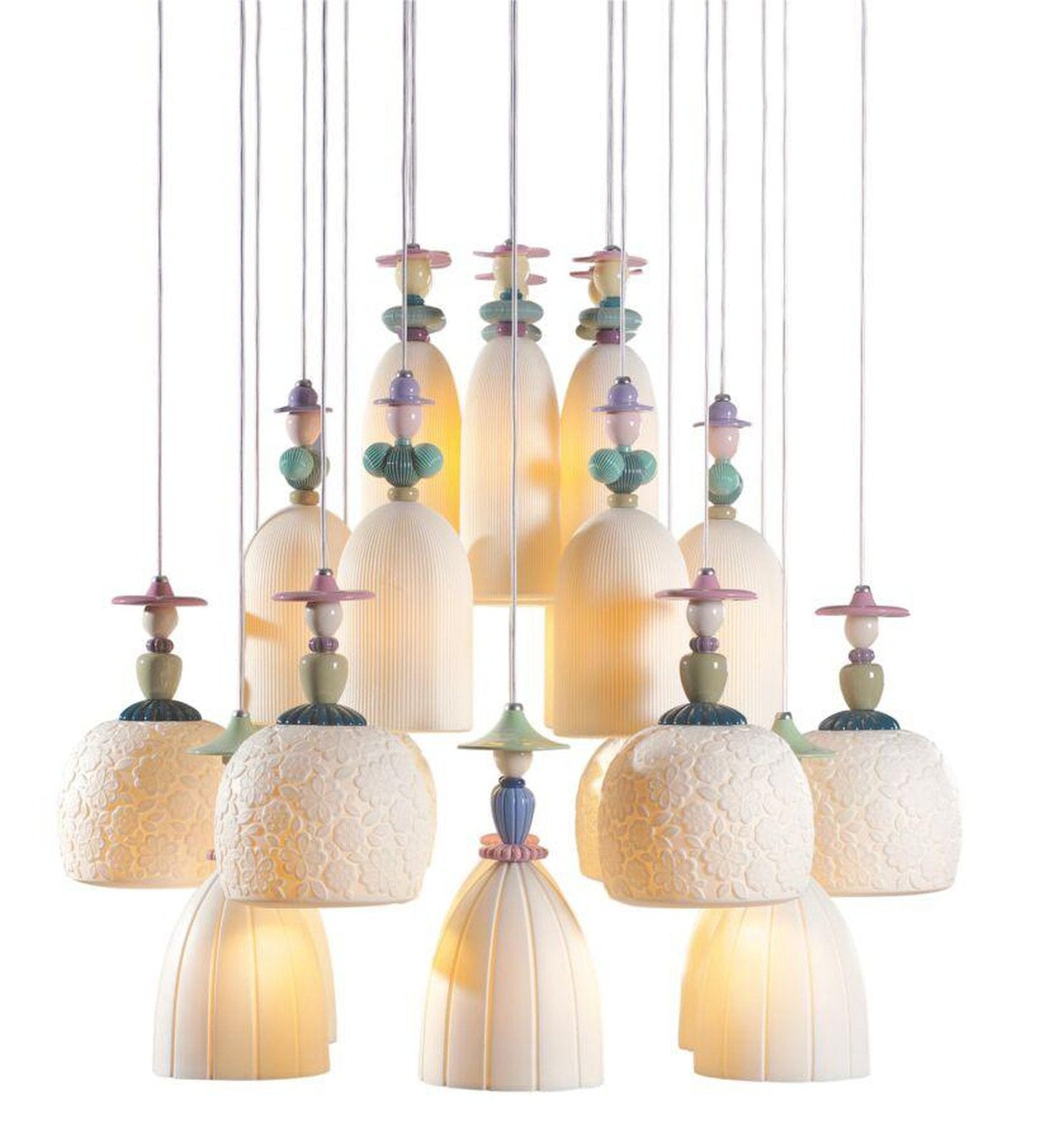 Lladro Mademoiselle 24 Lights Strolling Through Blossoms Chandelier (US)