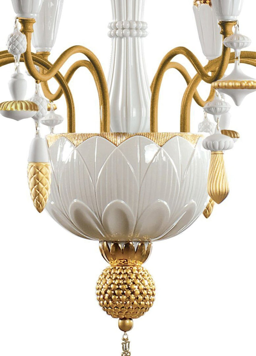 Lladro Ivy and Seed 8 Lights Chandelier Flat Model (US)